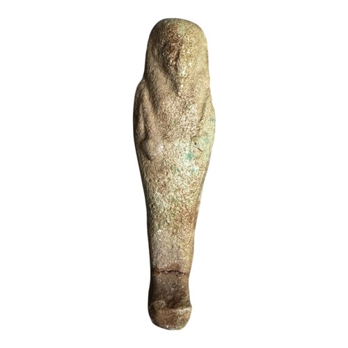 Ancient Egyptian Hand-Carved Faience Glazed Stone Ushabti Figurine - Picture 5 of 7