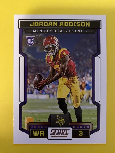 2023 Panini Score - #346 Jordan Addison RC - Picture 1 of 2