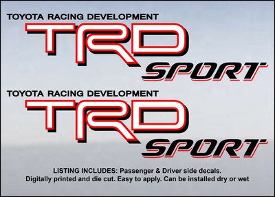 Toyota TRD Sport decal sticker 4X4 Sport Off road Tundra ...