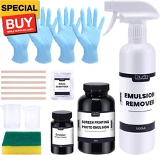 Screen Printing Emulsion Kit Includes Screen Printing Emulsion Remover Powder (M