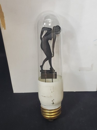 Vintage Aerolux Light Bulb Woman's Silhouette Filament Works