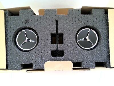 1x MERCEDES AMG Hubcap Lid Cross Spokes A0004002200 9283 Black  