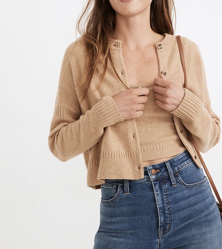 MADEWELL XS Clemence Cropped Cardigan 