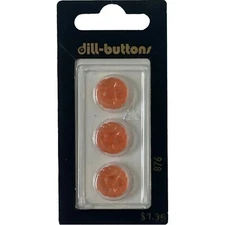 Buttons Pink Flower 2-Hole 3-Pack 1/2" 13MM Vintage Dill No. 876 Germany