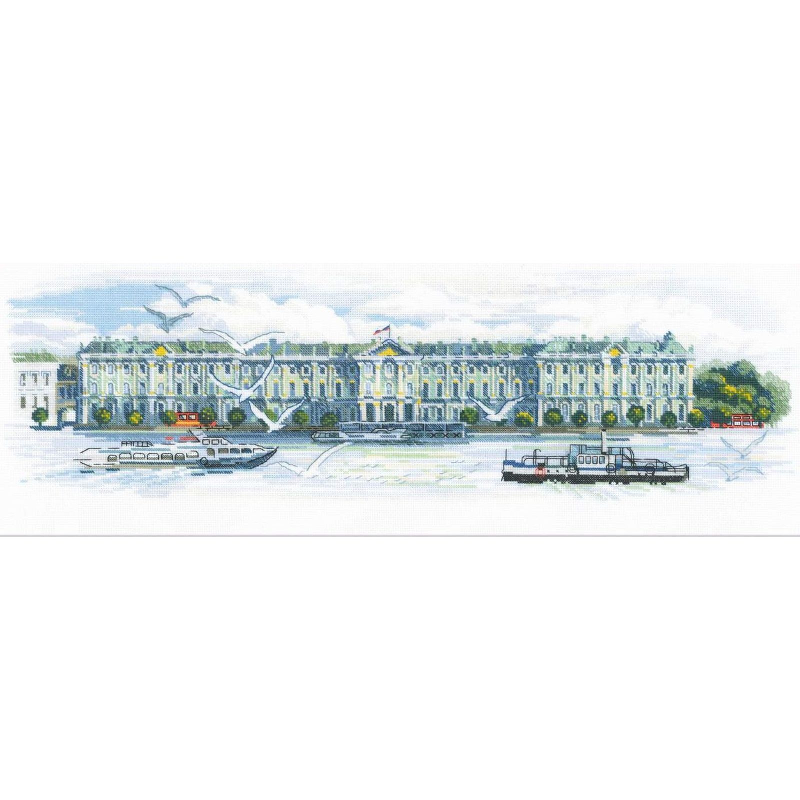 Kit point de croix Palace d'hiver 1981 Riolis collection premium pour brodeurs passionnés