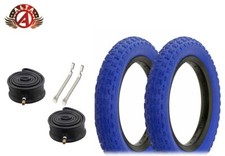 ALTA BICYCLE WIRE BEAD 12" 1/2" x2 1/4" TIRES BLUE COMP III W/ HEAVYDUTY TUBES.