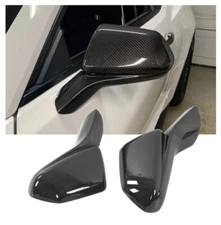 Real Carbon Fiber Rearview Side Mirror Cover Caps for Camaro 2015‑2021
