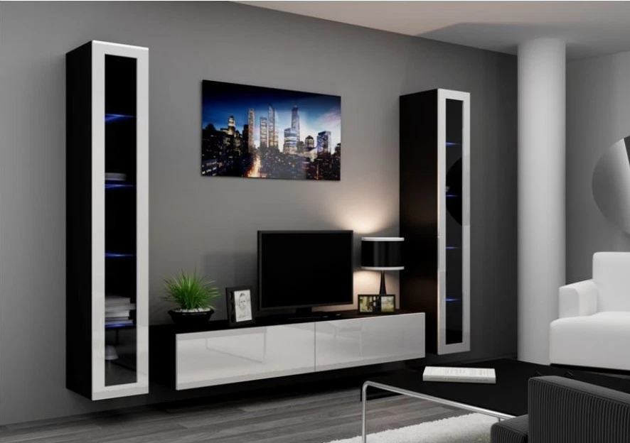 Modern Living Room Furniture Set Entertainment TV Unit Wall Cabinet VIVA 5