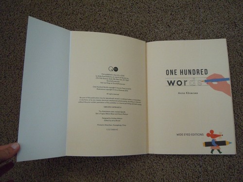 ONE HUNDRED WORDS: LEARN TO WRITE YOUR FIRST LETTERS By Anna Kovecses - Picture 3 of 3