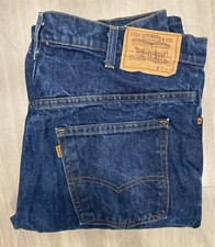 Vintage 70s LEVIS 505 Orange Tab Jeans 20505-0217 36x34 34x33 Made In USA