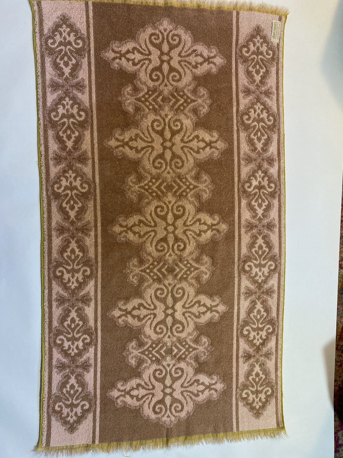 Vintage Dundee Bath Towel Wash Cloth 100 Cotton Set Of 2 USA Pink Gold eBay