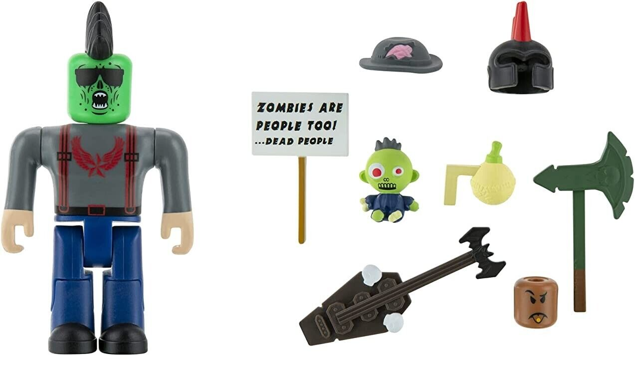 Roblox Avatar Shop Punk's Not Dead! Action Figure w/Zombie Plush Backpack  Code