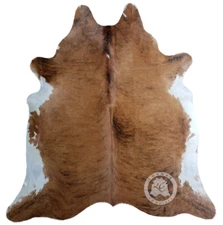 Real Cowhide Rug Brindle - Size 6 X 7-8'