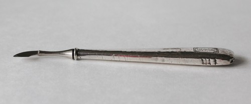 Antique Sterling Silver Handle Nail Cleaner Tool Monogrammed MSN - Picture 7 of 10