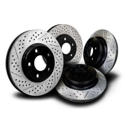 CHE001SSD Camaro Firebird Trans AM 98-02 Brake Rotor Set F/R Double Drill & Slot