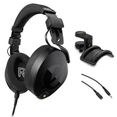 Rode NTH-100 Over-Ear Headphones (Black) w/ Headphone Holder, & Cable