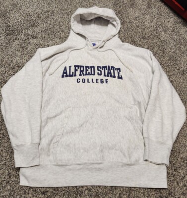 Vintage THICK Quality Alfred State College Hoodie Rare XL