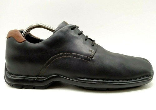 Cole Haan Black Leather Split Toe Lace Up Driving