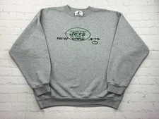 Vintage 90s NFL New York Jets Football LA Logo Athletic Crewneck - Size XL