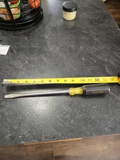 Large Klein Tools Flathead Screwdriver with 3/8-Inch shaft & Tip 12 3/4" Inch