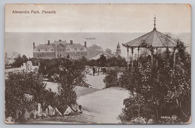 Alexandra Park Penarth Bandstand & Sea View Wales 1929 [Valentinstag]