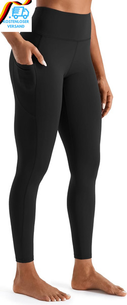 Persit Damen Sport Leggings High Waist Blickdicht Sporthose Mit Taschen Lang Lau-image