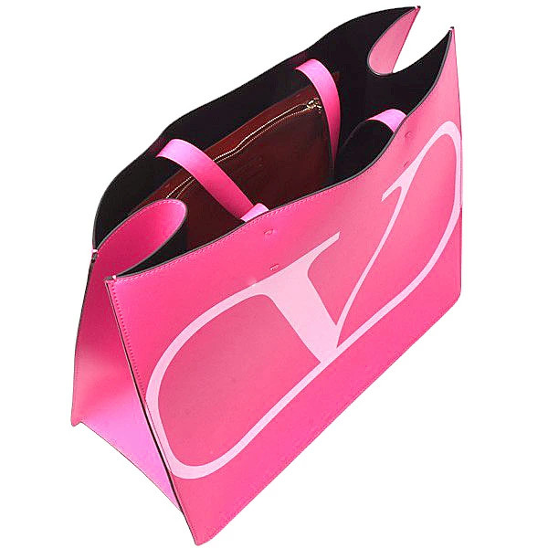 VALENTINO Ladies Tote Bag Handbag V Logo Large Leather Pink thumbnail 5