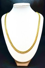 18K Yellow Gold Mens Curb Style Chain 24, 5.5...