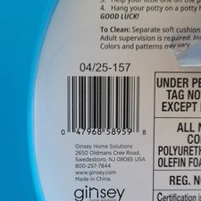 Ginsey Baby Shark Soft Potty Seat Blue Multicolor Sharks Theme