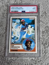 PSA 9 BASEBALL CARD 1983 O-PEE-CHEE OPC MINNESOTA TWINS RON WASHINGTON