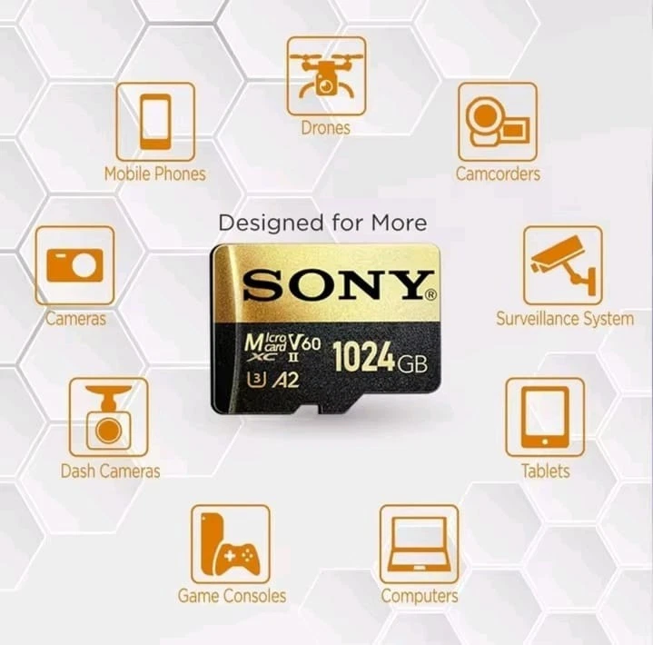 SD Card Ultra-Fast Micro TF Sony SD Card 1TB 512GB 256GB 128GB 64GB Memory - image 3 of 4