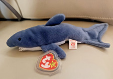 VTG - Original - Beanie Baby Crunch the Shark - 1996 4th Gen Hang/3rd Tag 4130