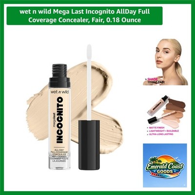 Hydrating Full Coverage Concealer in Fair - All-Day Soft Matte Finish, 0.18oz