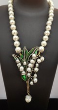 Heidi Daus Lily Of The Valley Necklace SIGNED