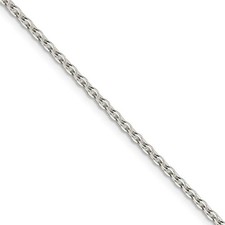 2mm Sterling Silver Flat Cable Chain Necklace