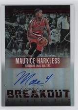 2016 Panini Studio Breakout Signatures Magenta /30 Maurice Harkless #32 Auto 2b6