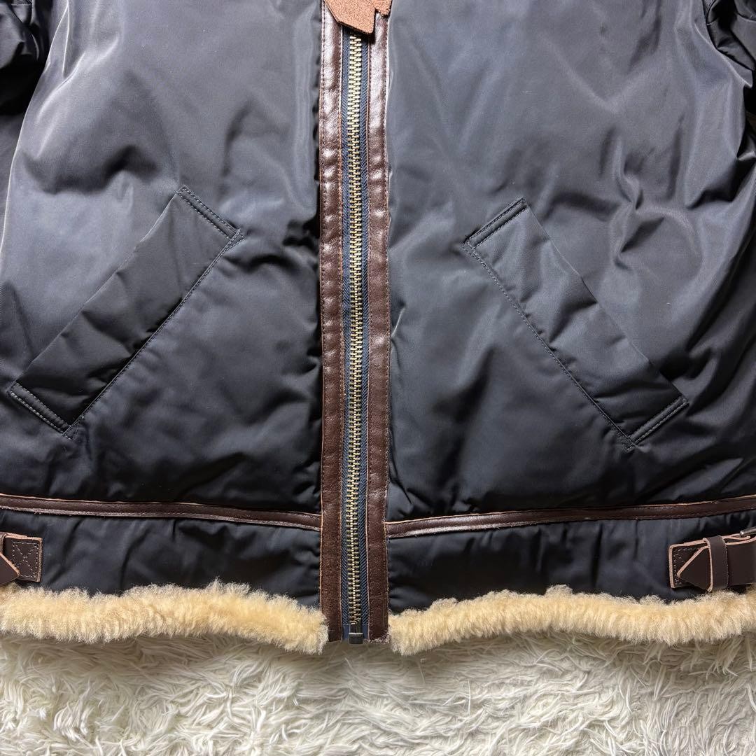 AVIREX B-3 Down Jacket Polyester Flight Jacket Bl… - image 20