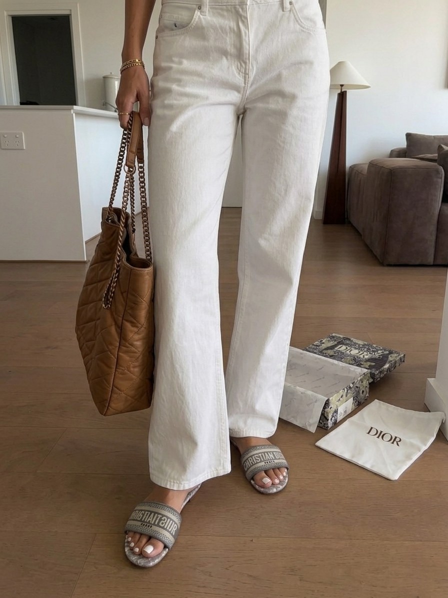 Dior sandali ciabatta donna grigi con logo, EU 39