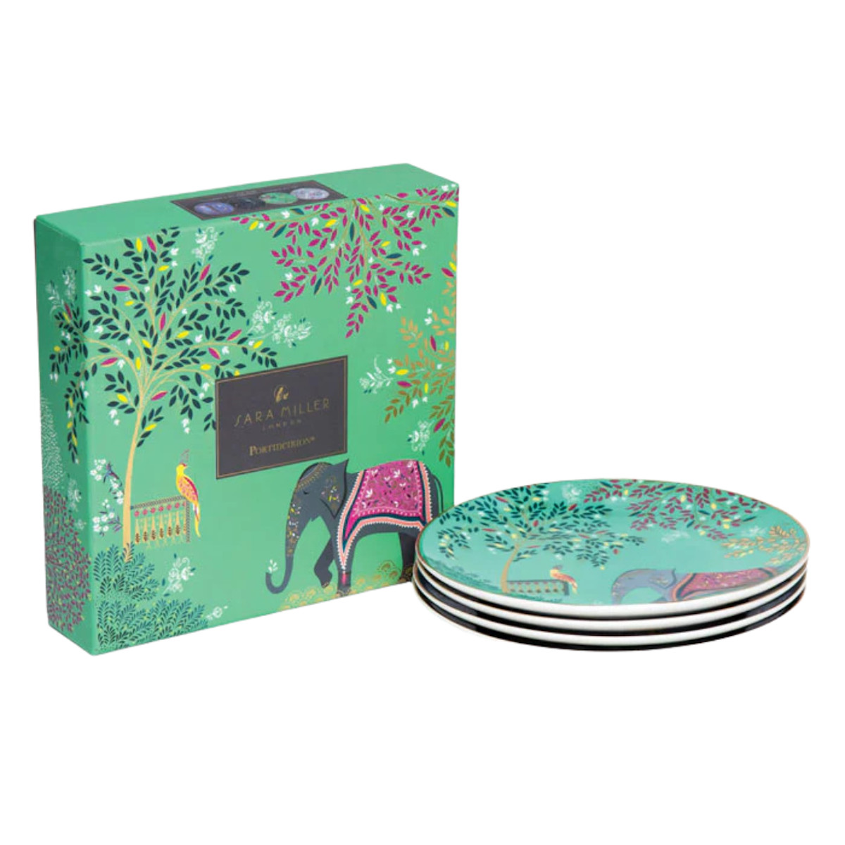 Sara Miller Blue India Set Of 4 Cake Plates - Image 3