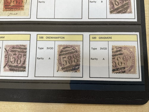 GB QV Postmarks Lilacs Identified Inc 2x1d Red On Paper X18,In 2 Stock Pages J9 - Imagen 16 de 16