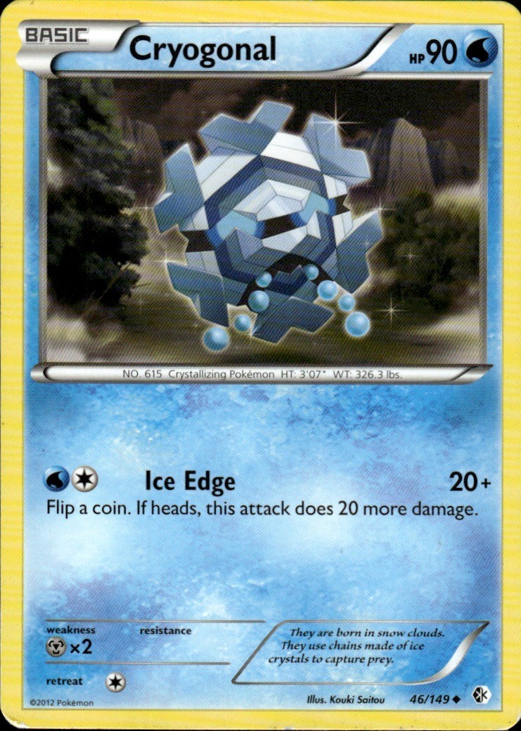 Cryogonal 46/149 Uncommon Boundaries Crossed Pokemon Heavily Played