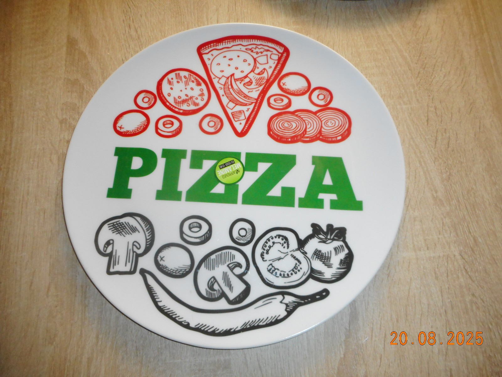 Pizzateller Italiano Gericht Pizza Melamin 33 x H 2 cm Weiß Variante 1