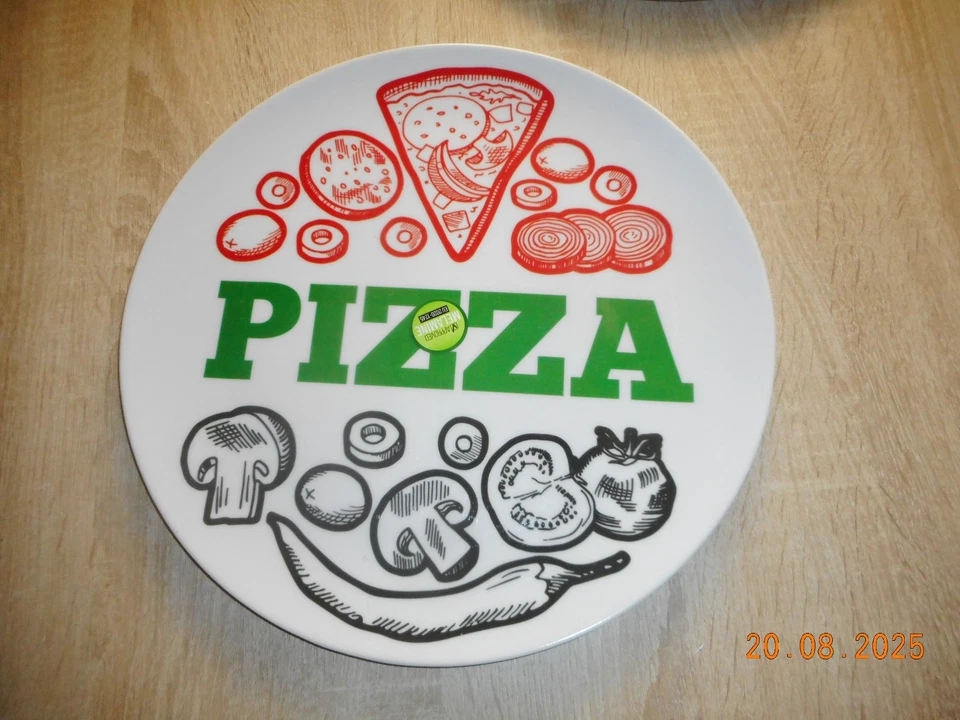 Pizzateller Italiano Gericht Pizza Melamin 33 x H 2 cm Weiß Variante 1