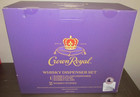 5 Pc Crown Royal Whiskey Glass Barrel Dispenser Decanter Quart 1 Liter Wood — photo 2