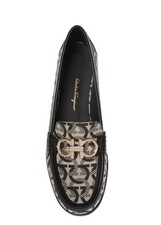 Salvatore Ferragamo Women's 'Rolo' Gancini Leather Loafer Cream Size 7