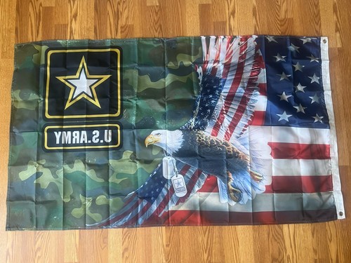 U.S. Army Eagle Flag 3ft X 5ft America Military United States Veteran - Picture 3 of 8