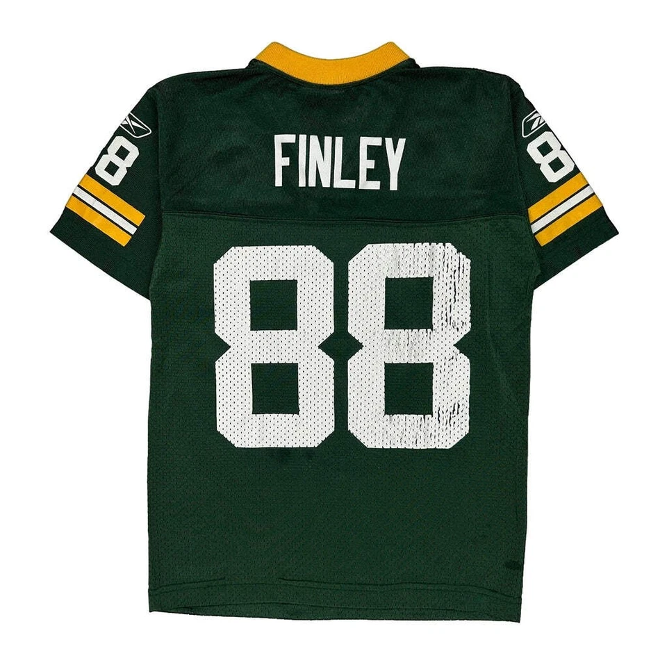 Camiseta de fútbol americano Reebok NFL Green Bay Packers, 8 años - pequeña de poliéster amarillo Foto 2 de 4