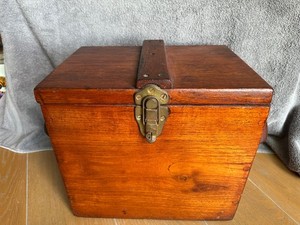 Vintage Solid Mahogany Marine Ship's Battery Box – Early 20th Century Nautical