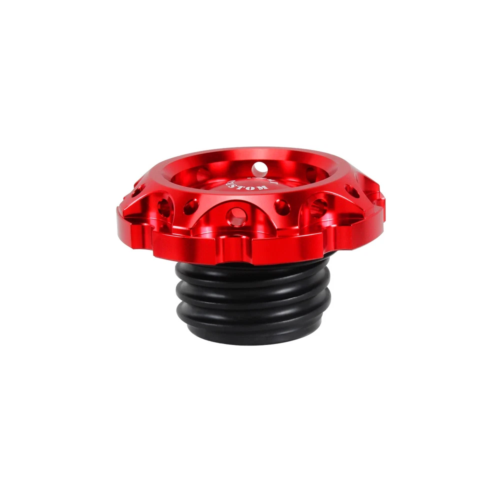 Red Gas Fuel Tank Cap for Harley 92-17 Dyna Street Fat Bob Wide Glide FXDL FXDLS Foto 3 de 4