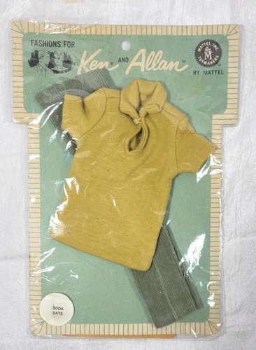 Vintage 1960's Midge Barbie Ken & Allan Soda Date Outfit 1963 New in Package